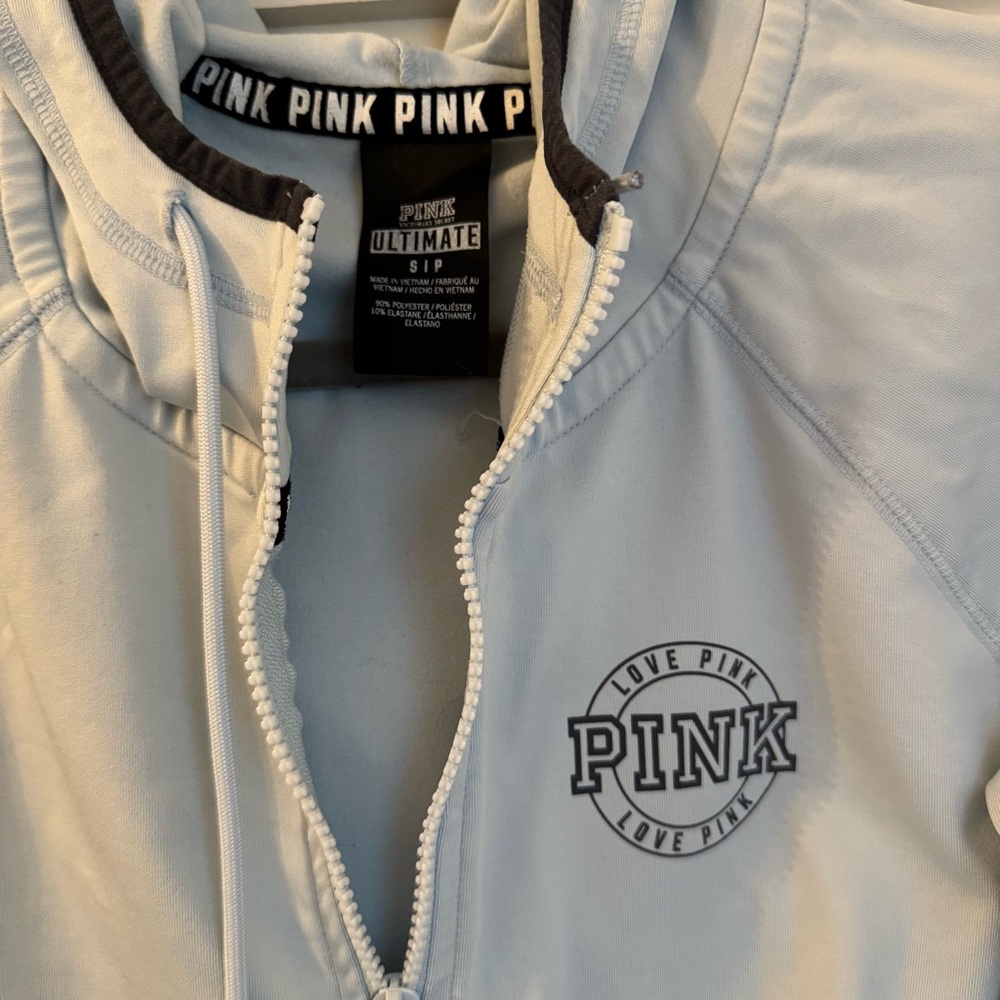 Victoria's Secret PINK Light Gray Zip-Up Jacket! Loose fit. - Picture 5 of 9